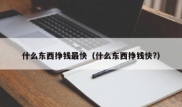 什么东西挣钱最快（什么东西挣钱快?）