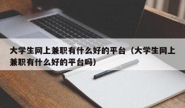 大学生网上兼职有什么好的平台（大学生网上兼职有什么好的平台吗）