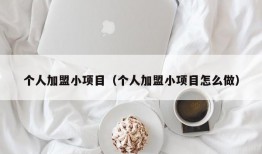 个人加盟小项目（个人加盟小项目怎么做）