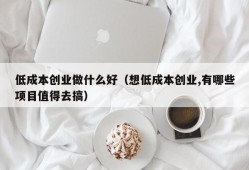 低成本创业做什么好（想低成本创业,有哪些项目值得去搞）