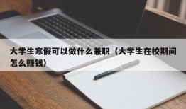 大学生寒假可以做什么兼职（大学生在校期间怎么赚钱）