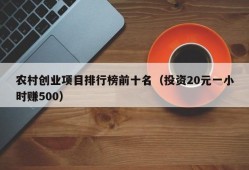 农村创业项目排行榜前十名（投资20元一小时赚500）