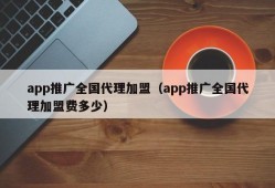 app推广全国代理加盟（app推广全国代理加盟费多少）