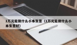 1万元能做什么小本生意（1万元能做什么小本生意好）