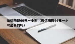 微信陪聊66元一小时（微信陪聊66元一小时是真的吗）