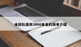 本团队提供3000本金的简单介绍