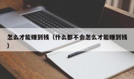 怎么才能赚到钱（什么都不会怎么才能赚到钱）