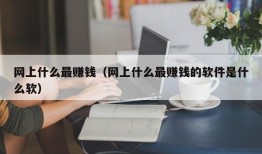 网上什么最赚钱（网上什么最赚钱的软件是什么软）