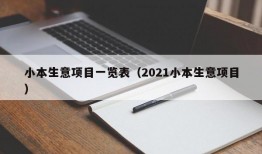 小本生意项目一览表（2021小本生意项目）