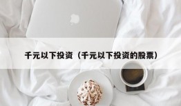 千元以下投资（千元以下投资的股票）