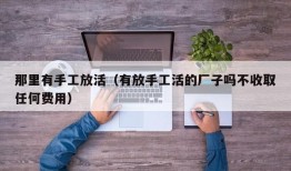 那里有手工放活（有放手工活的厂子吗不收取任何费用）