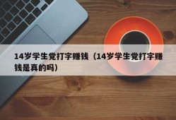 14岁学生党打字赚钱（14岁学生党打字赚钱是真的吗）